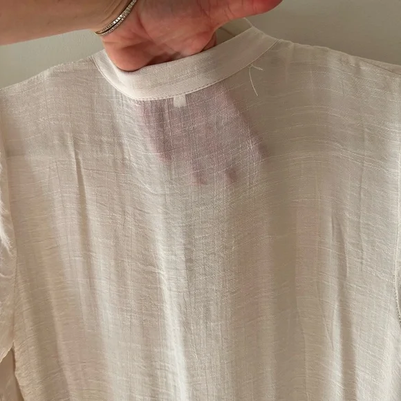 Cream Long Sleeve Maxi Dress Bohemian Vacation Resort wear lace tassel fringe - Picture 7 of 7